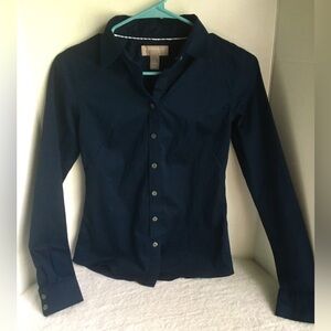 Banana Republic Women's Size - 0 Navy Tailored Fit Button Up Shirt